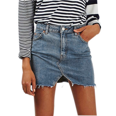 Mini Denim Skirt Blue Ripped