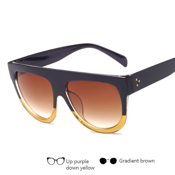 Sunglasses Oversized Sun Glasses Retro Women Shade Gradient