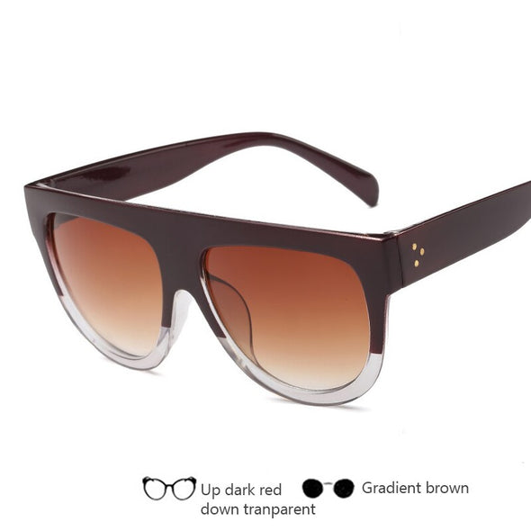 Sunglasses Oversized Sun Glasses Retro Women Shade Gradient