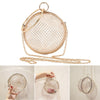 Shoulder bag gold Cages Round Hollow Metal Ball CrossBody Purse handbag