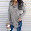 Blouse V Neck Strap Long Sleeve Oversize