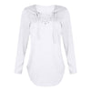 Blouse V Neck Strap Long Sleeve Oversize