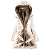 Sweater Fur Lining Coat Womens Winter Warm Thick Long Jacket Hooded Parka