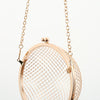 Shoulder bag gold Cages Round Hollow Metal Ball CrossBody Purse handbag