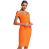 Dress Abby Bandage Elegant Off Shoulder Bandage Dress Orange Sexy Bodycon Dress Party Club