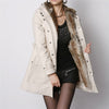 Sweater Fur Lining Coat Womens Winter Warm Thick Long Jacket Hooded Parka