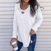 Blouse V Neck Strap Long Sleeve Oversize