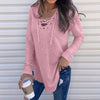 Blouse V Neck Strap Long Sleeve Oversize