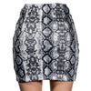 Mini Skirt Short Pencil Snake Print High Waist