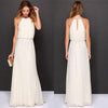 Dress Pauline Formal Chiffon Sleeveless Halter - Prom Evening Party Long Maxi dress