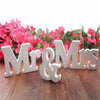 Set/3 pcs Decorations Mr & Mrs White Letters