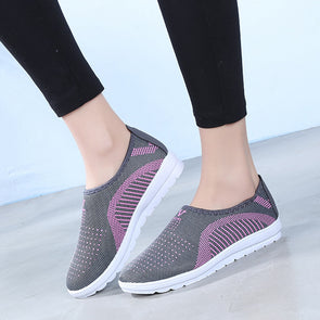 Slip on sneakers female breathable shoes