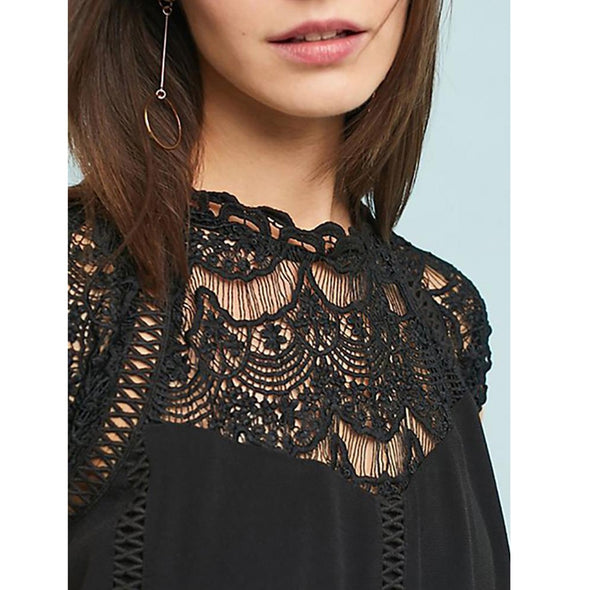 Blouse Michelle Lace Solid Sleeveless