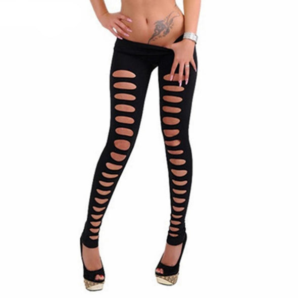 Leggings Skinny Hollow Ripped