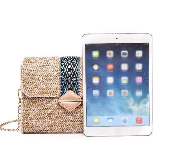 Bag Traveling Crossbody Linen Straw Messenger