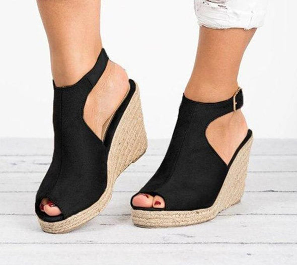 Open Toe Sandals Platform Heel Women Wedges Shoes