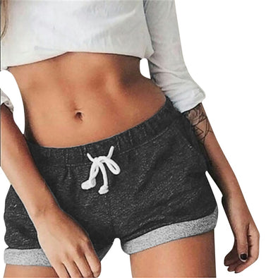 Shorts Sports Polyester Mid High Waist