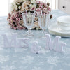 Set/3 pcs Decorations Mr & Mrs White Letters