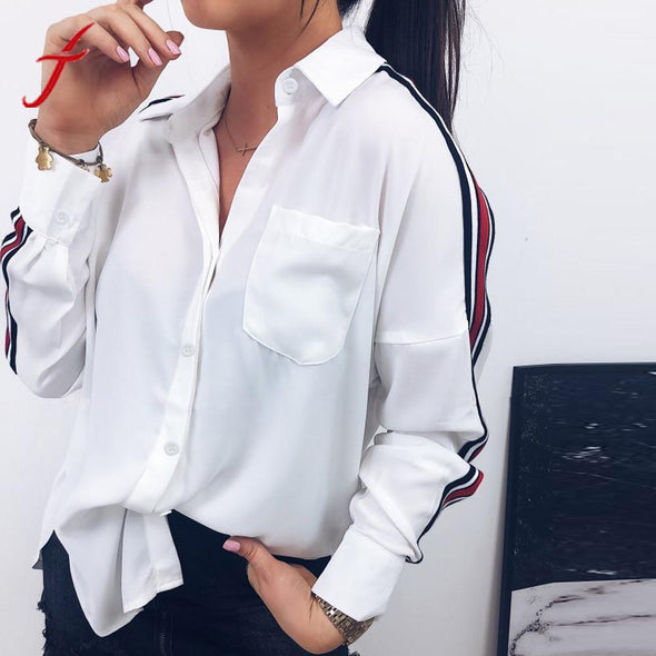 Blouse Andy Shirt Lapel Collar Long Sleeve