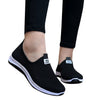 Slip on platform knitting flats soft walking shoes breathable air mesh sneakers