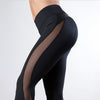 Mesh Leather Leggings Workout Mesh PU Leather