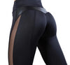 Mesh Leather Leggings Workout Mesh PU Leather