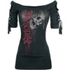 T shirt Skull Rock Rebel Silkscreen Slash Slit