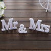 Set/3 pcs Decorations Mr & Mrs White Letters