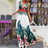 Dress Sleeveless Waist Floral Long Dress