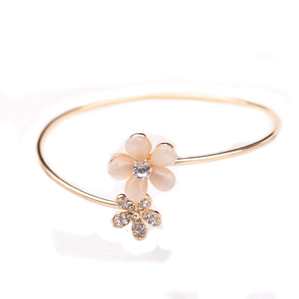 Bracelet Crystal Flower pink