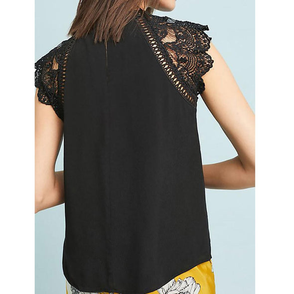 Lace Blouses Rebecca Sleeveless Chiffon