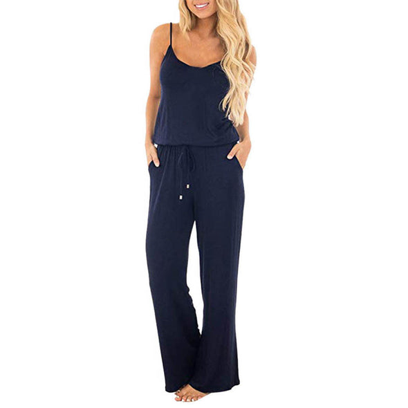 Jumpsuit Sleeveless Casual Loose Playsuit Long Trousers