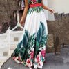 Dress Sleeveless Waist Floral Long Dress