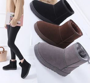 Snow Boots Winter Ankle Boot Non-slip Flat Booties Keep Warm