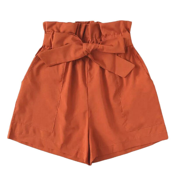 Shorts High Waist Pocket Polyester