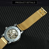 Mechanical Mens Watches Top Brand Luxury Skeleton Dial Crystal Iced