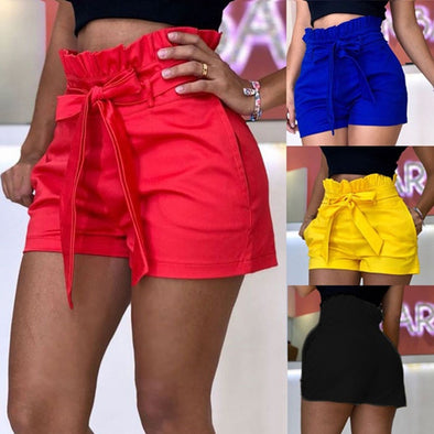 Solid Color Shorts Sexy Plus Sizes