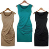 Dress Elegant Party Fashion Sleeveless Solid Color