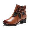 Genuine Leather Winter booties Low-Heeled