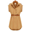 Mini Dress off Sleeve Solid Dress