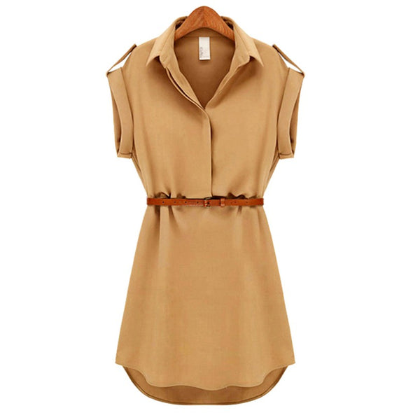 Mini Dress off Sleeve Solid Dress