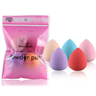 5 PCS Pro Makeup Blender Foundation Puff Multi Shape Blending Powder Smooth Makeup Sponge Tool