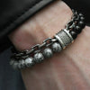 Bracelet Unisex Stone Beaded Stainless Steel