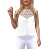 Blouse Michelle Lace Solid Sleeveless