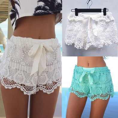 Shorts Lace Elastic Waist