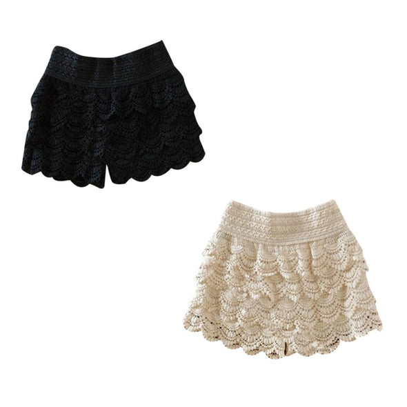 Shorts Waist Slim Lace Crochet