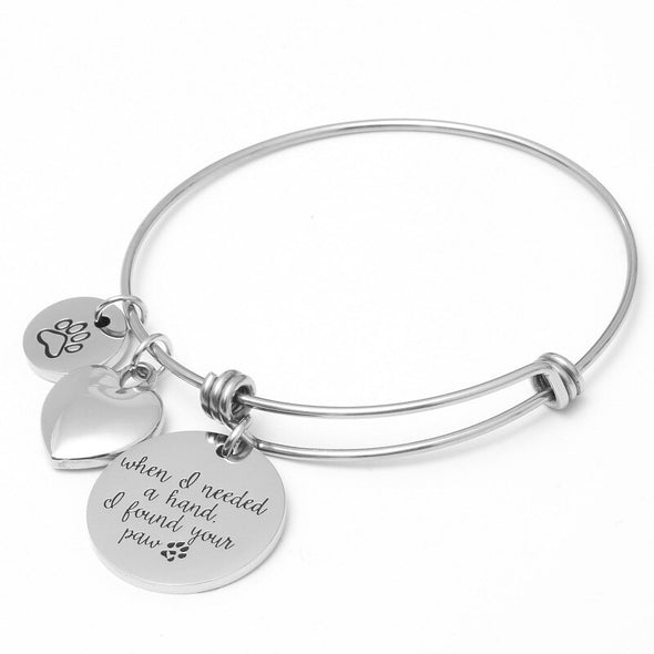 Bracelet Unisex Stainless Steel  Heart Inspirational pet Lover