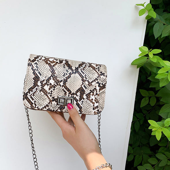 Handbags Snake Print - Small Square Cross body Bags