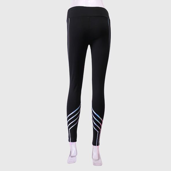 Leggings Workout Fitness Reflective High Waist Stretch