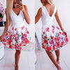 Dress Cotton Fashion Round-necked Rose Printed Dress floral